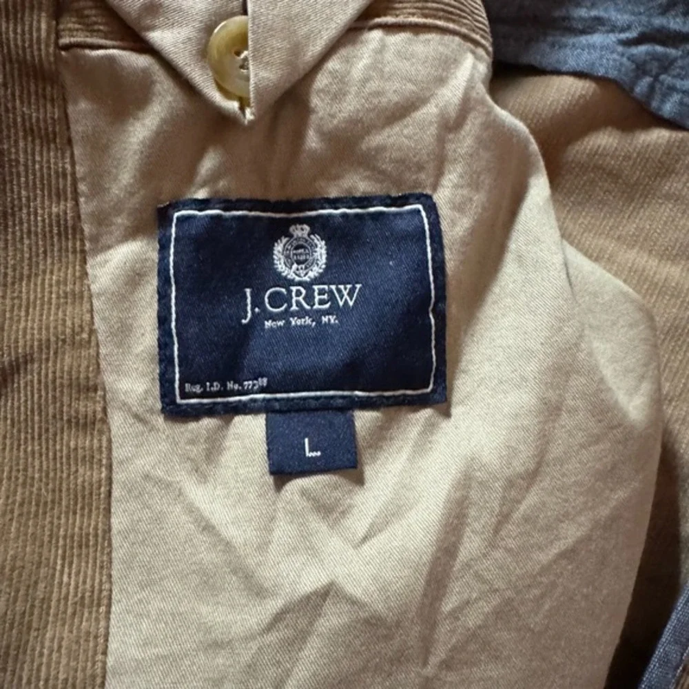 J Crew Men's‎ Corduroy Blazer Brown Large 2 Button\ Preppy Old Money